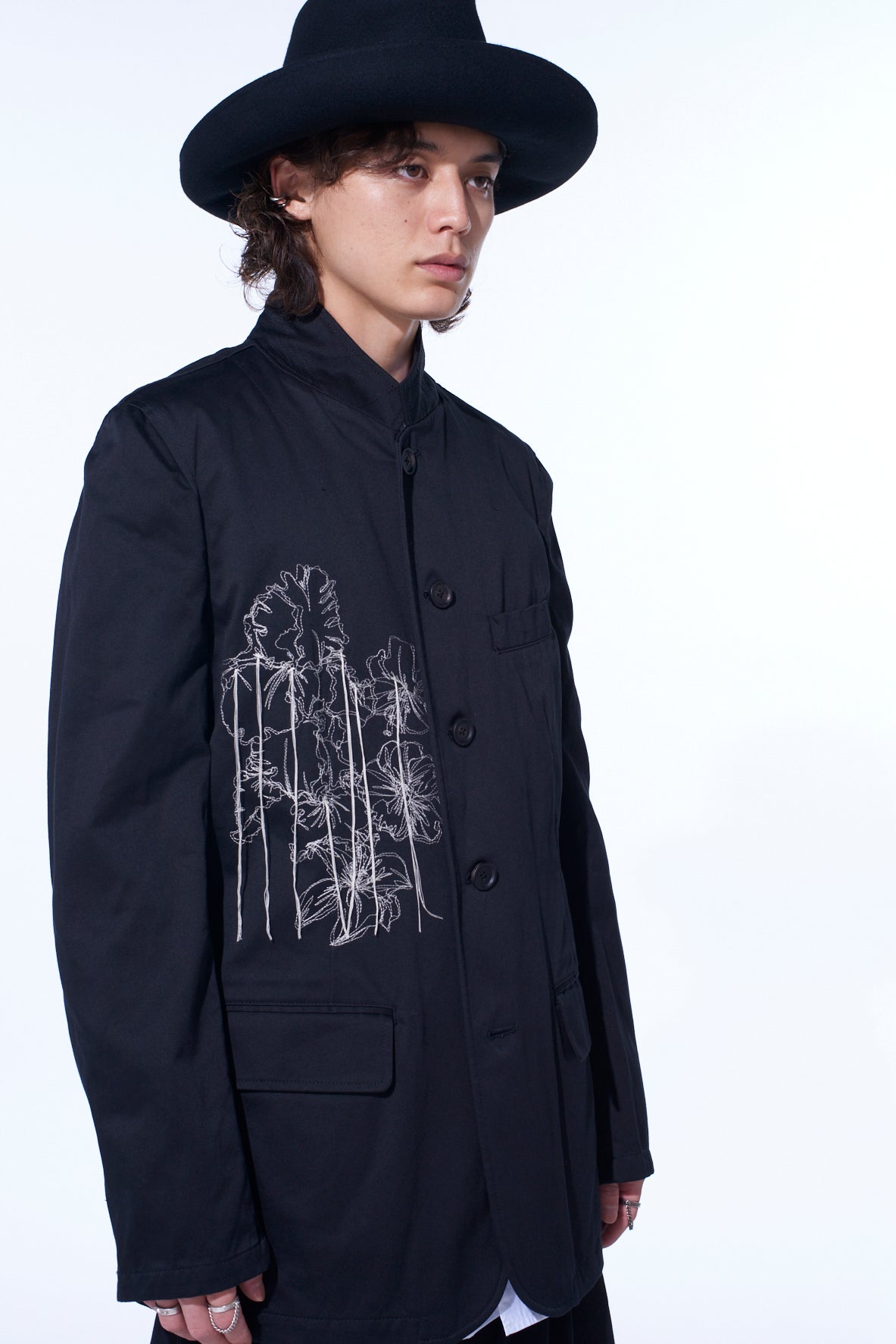 WEPON CLOTH 5 BUTTON EMBROIDERY TAILORED JACKET