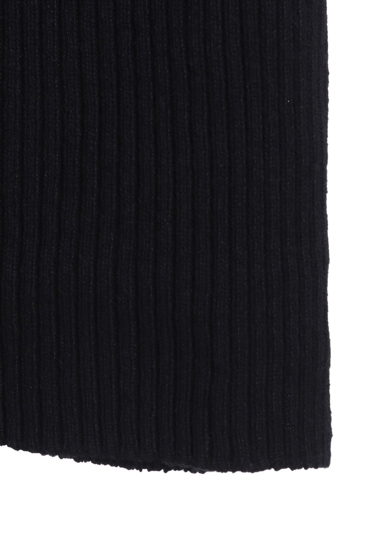 7G WOOL COTTON RIB PULLOVER WITH FLANNEL SHOULDER AND ELBOW PATCHES