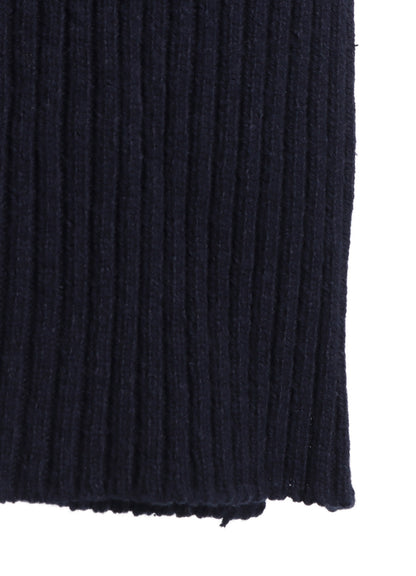 7G WOOL COTTON RIB ZIP-UP  WITH FLANNEL SHOULDER AND ELBOW PATCHES