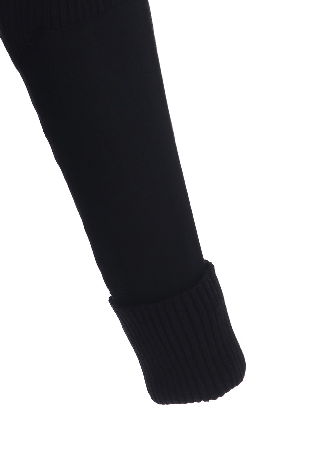 7G WOOL COTTON RIB ZIP-UP  WITH FLANNEL SHOULDER AND ELBOW PATCHES