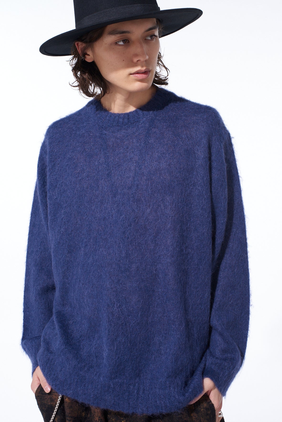 5G BRUSHED MOHAIR PULLOVER – THE SHOP YOHJI YAMAMOTO
