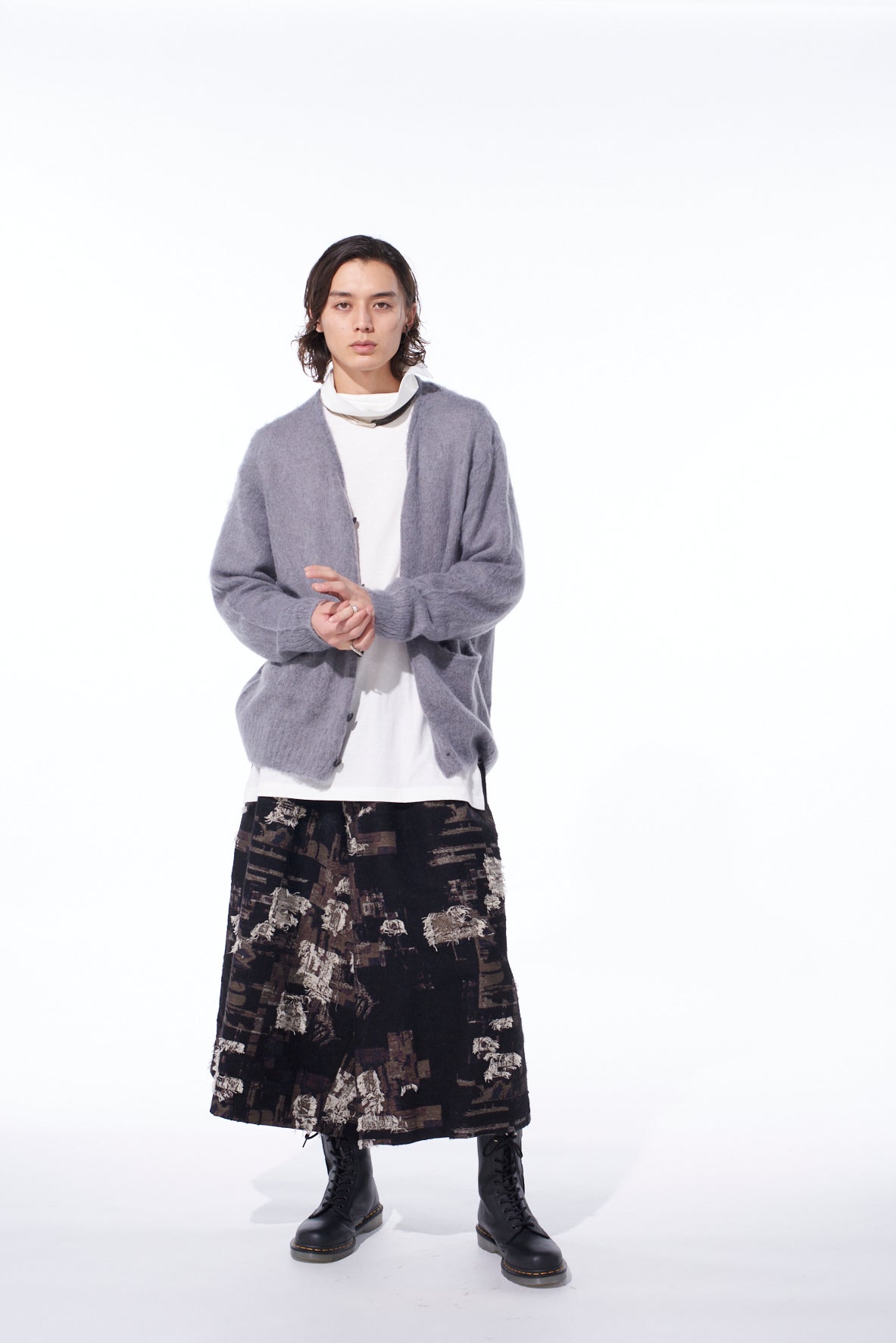 5G BRUSHED MOHAIR CARDIGAN – THE SHOP YOHJI YAMAMOTO