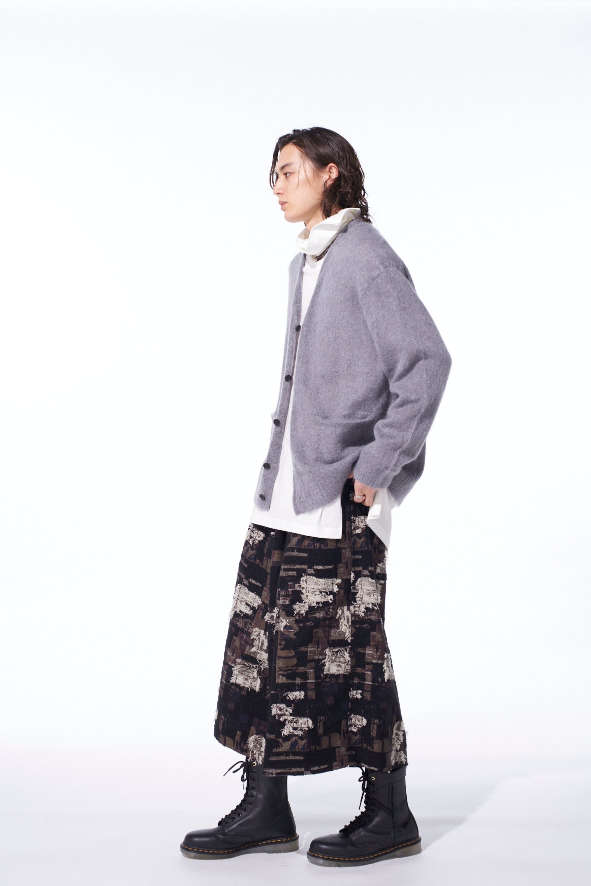 5G BRUSHED MOHAIR CARDIGAN