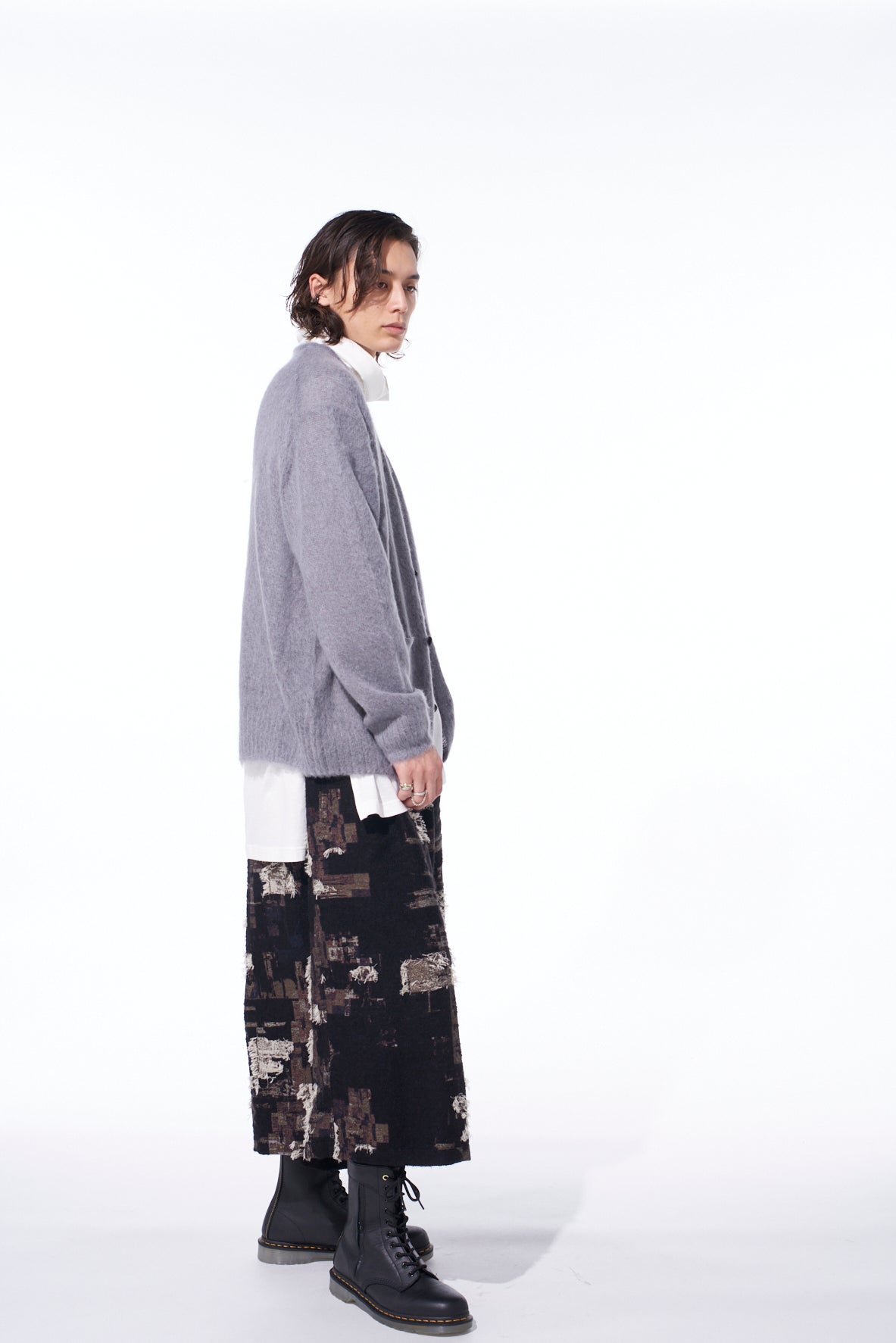 5G BRUSHED MOHAIR CARDIGAN