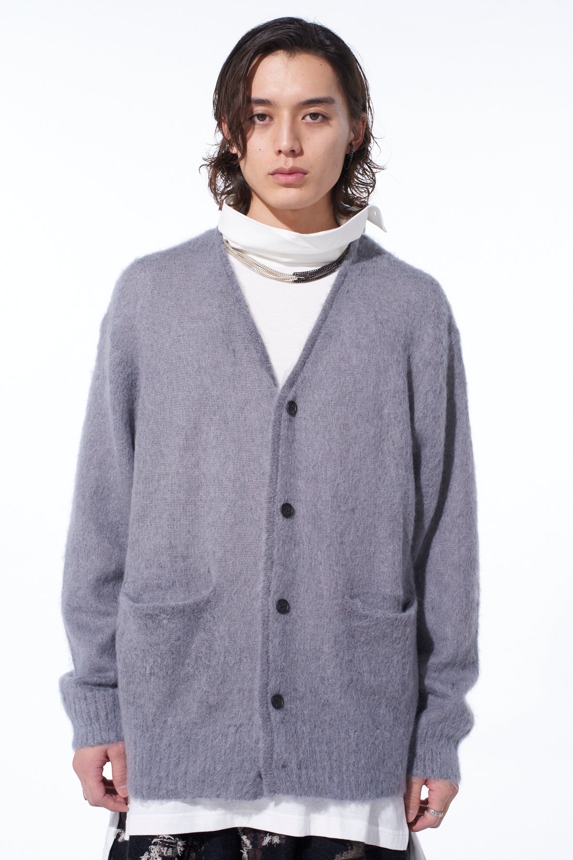 5G BRUSHED MOHAIR CARDIGAN – THE SHOP YOHJI YAMAMOTO