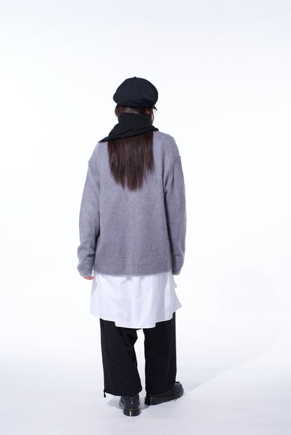 5G BRUSHED MOHAIR CARDIGAN