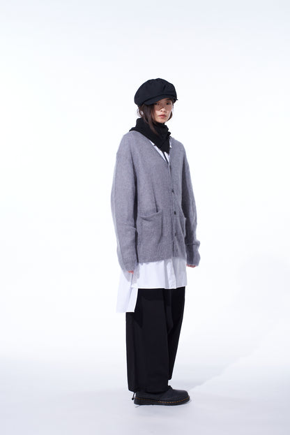 5G BRUSHED MOHAIR CARDIGAN