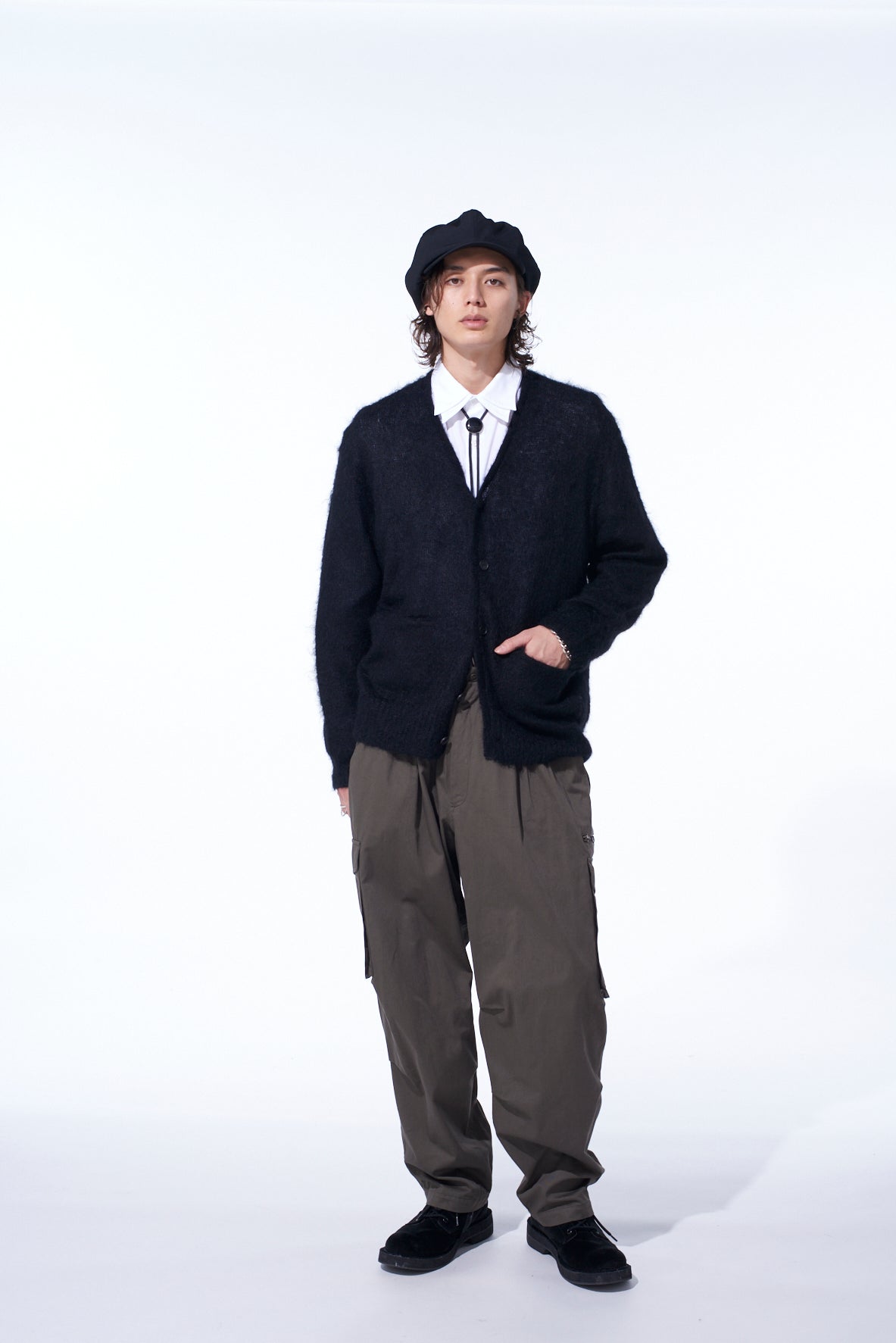 5G BRUSHED MOHAIR CARDIGAN