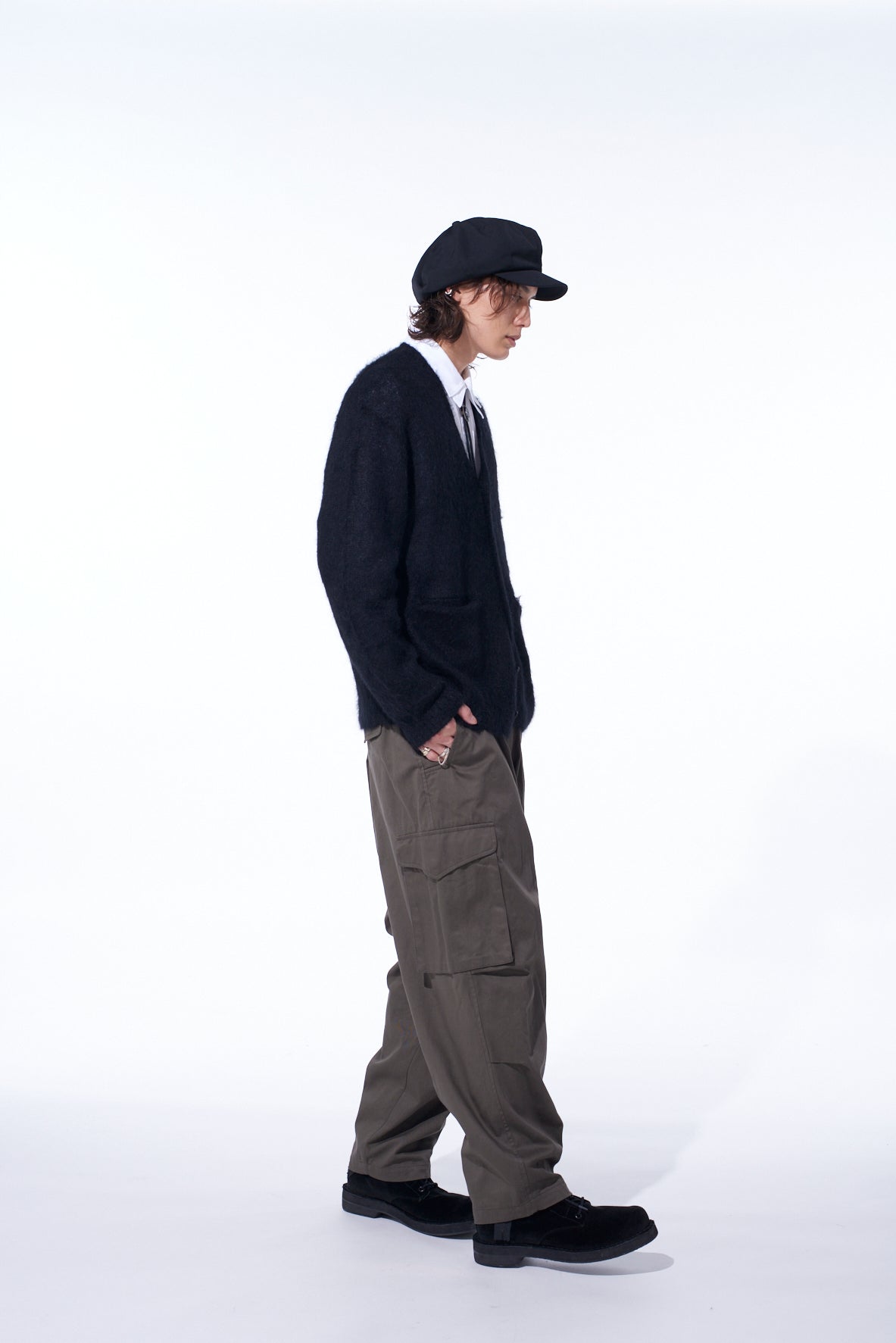 5G BRUSHED MOHAIR CARDIGAN