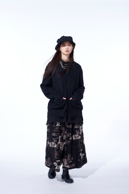 5G BRUSHED MOHAIR CARDIGAN