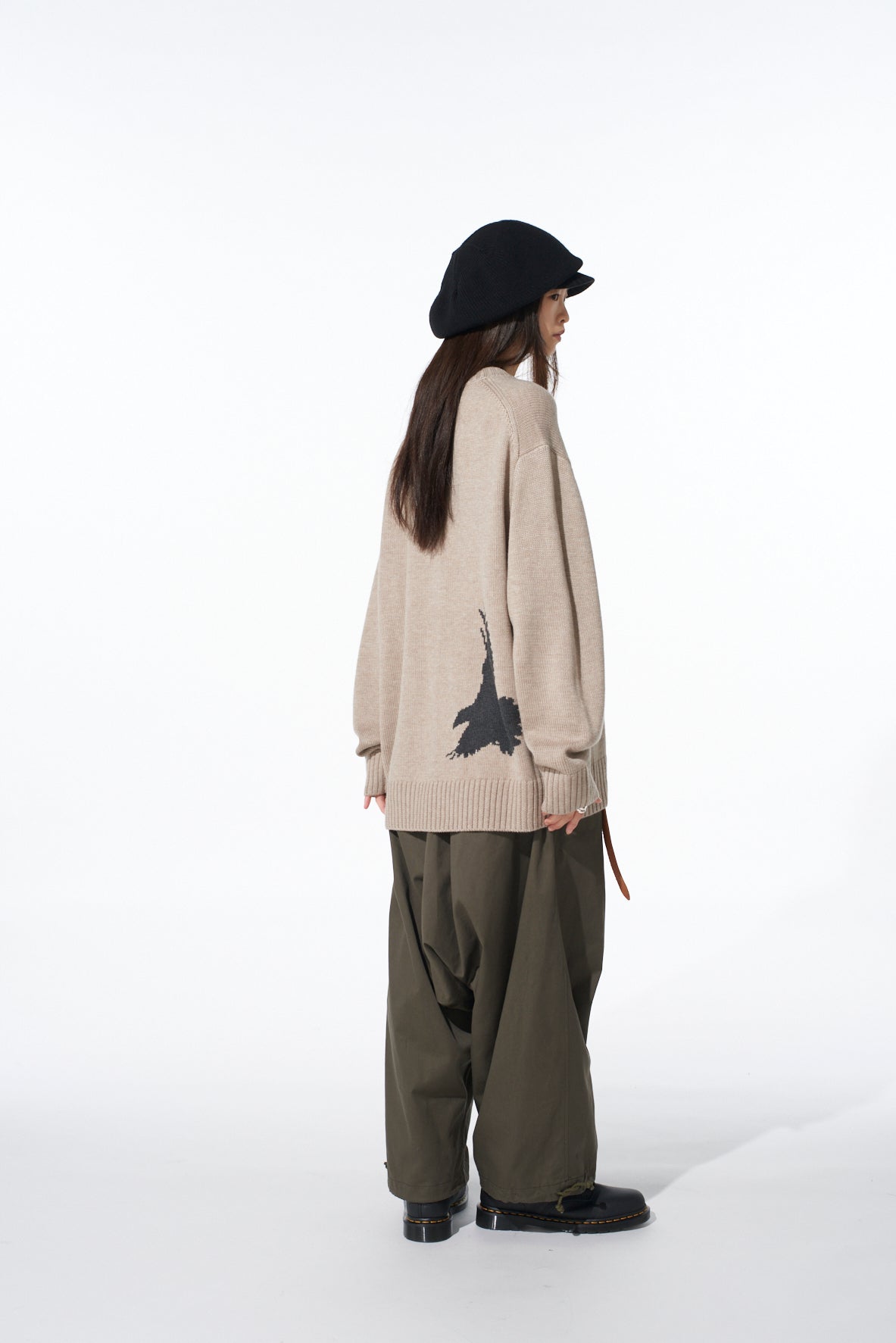 7G WOOL-BLEND INTARSIA CROW-PATTERN PULLOVER – THE SHOP YOHJI YAMAMOTO