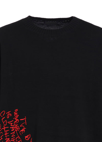 7G WOOL-BLEND INTARSIA MESSAGE PULLOVER