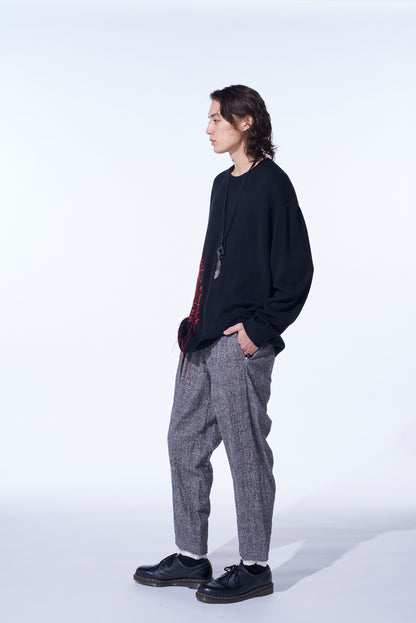 7G WOOL-BLEND INTARSIA MESSAGE PULLOVER