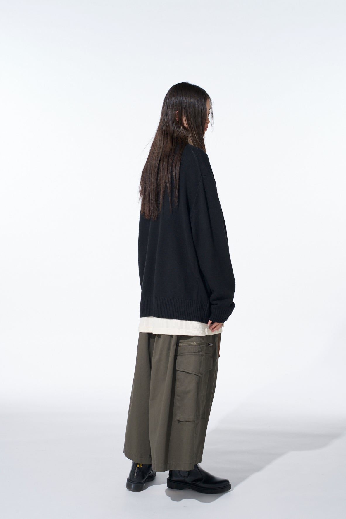 7G WOOL-BLEND INTARSIA MESSAGE CARDIGAN – THE SHOP YOHJI YAMAMOTO