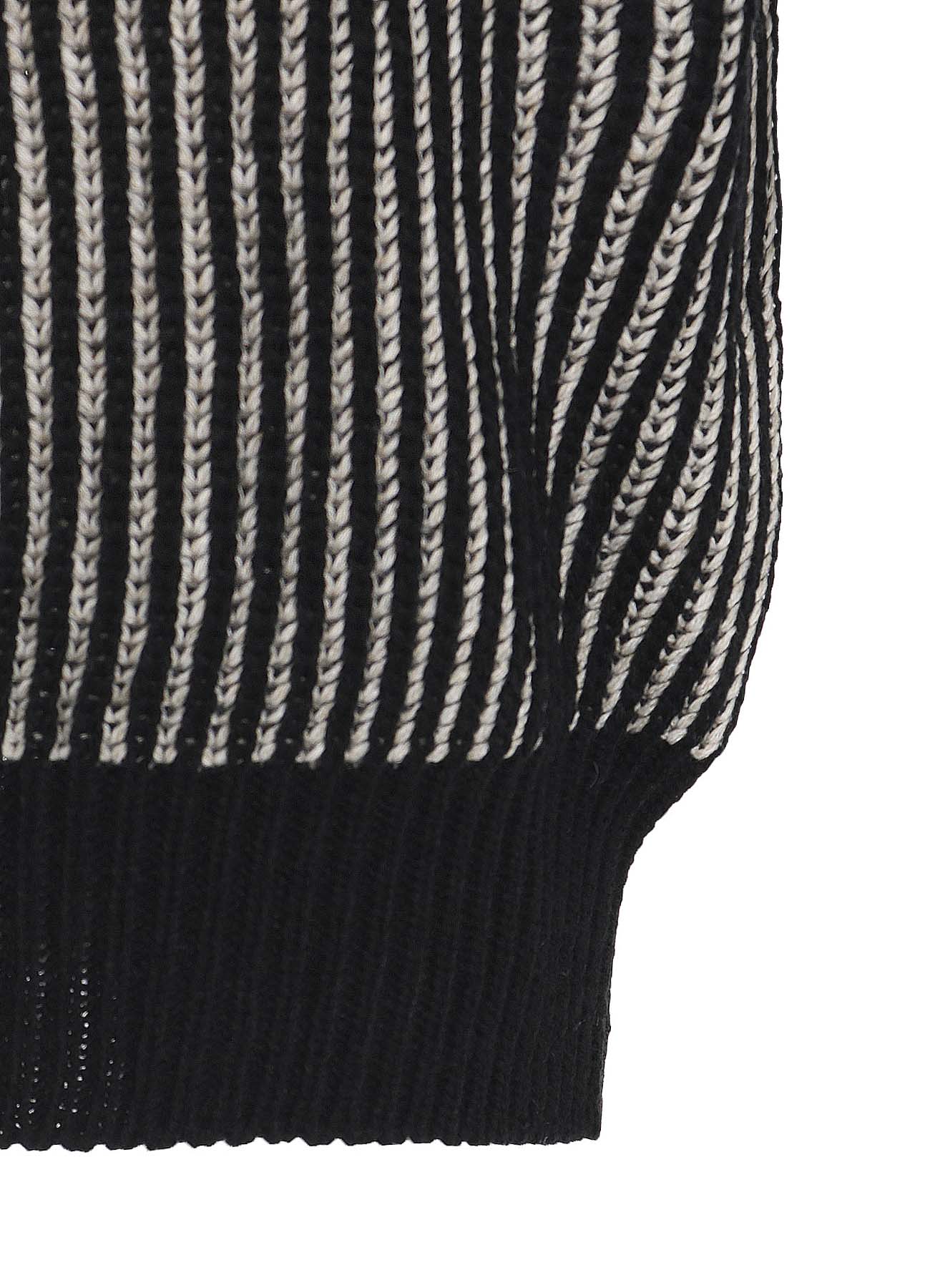 5G BULKY WOOL RIB STITCH OVERSIZED HIGH NECK KNIT