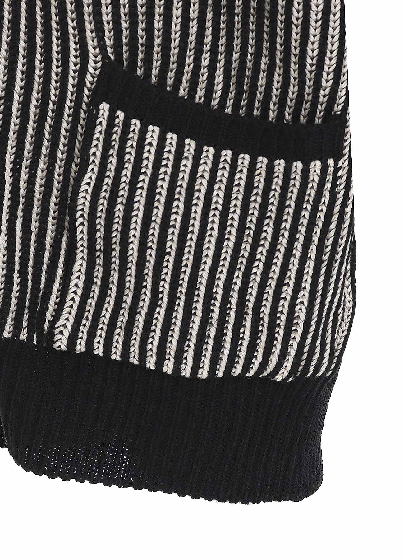 5G BULKY WOOL RIB STITCH V-NECK CARDIGAN