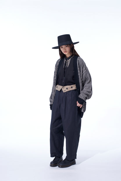 5G BULKY WOOL RIB STITCH V-NECK CARDIGAN