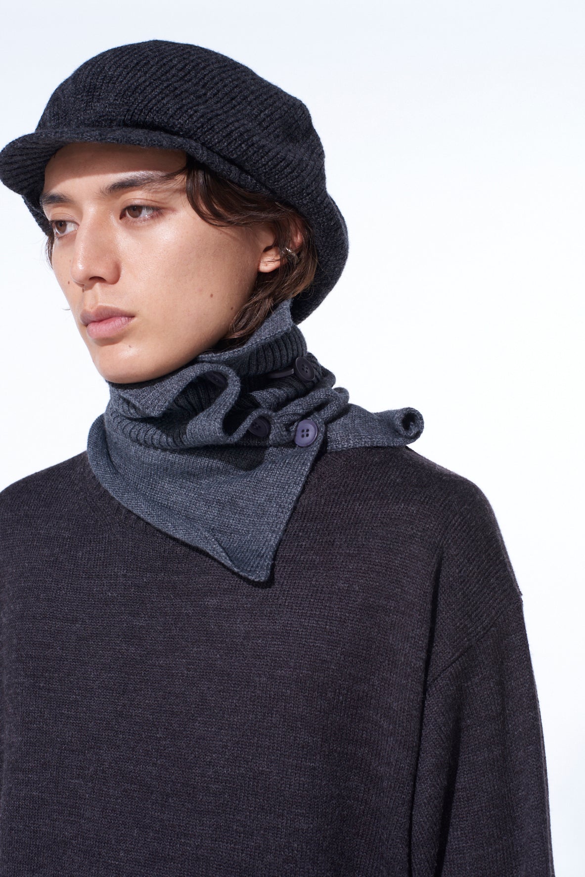 WOOL ACRYLIC JERSEY NECK WARMER
