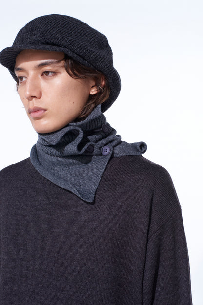 WOOL ACRYLIC JERSEY NECK WARMER