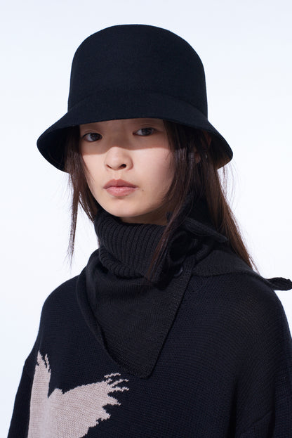 WOOL ACRYLIC JERSEY NECK WARMER