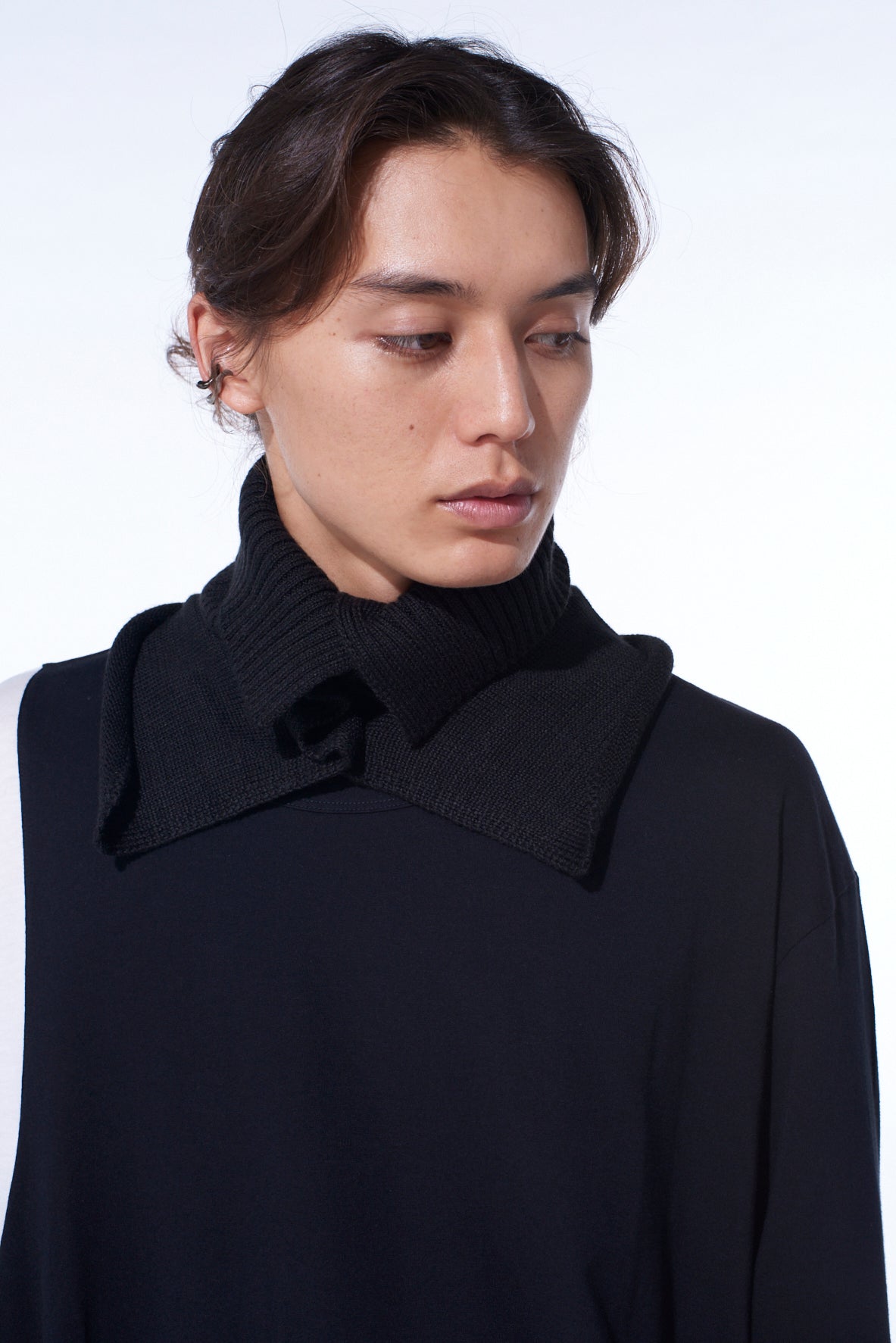 WOOL ACRYLIC JERSEY NECK WARMER