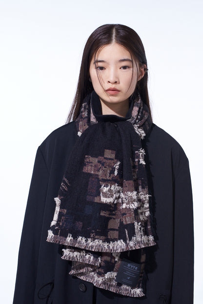 PATCHWORK CUT JACQUARD STOLE