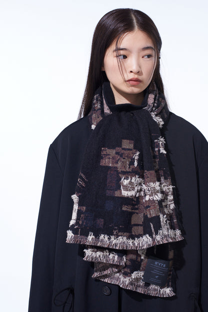 PATCHWORK CUT JACQUARD STOLE