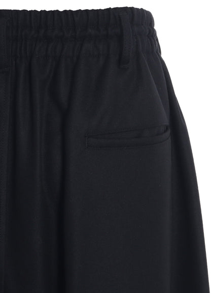 LAMB WOOL PRINTED MESSEGE EMBROIDERY CULOTTE PANTS