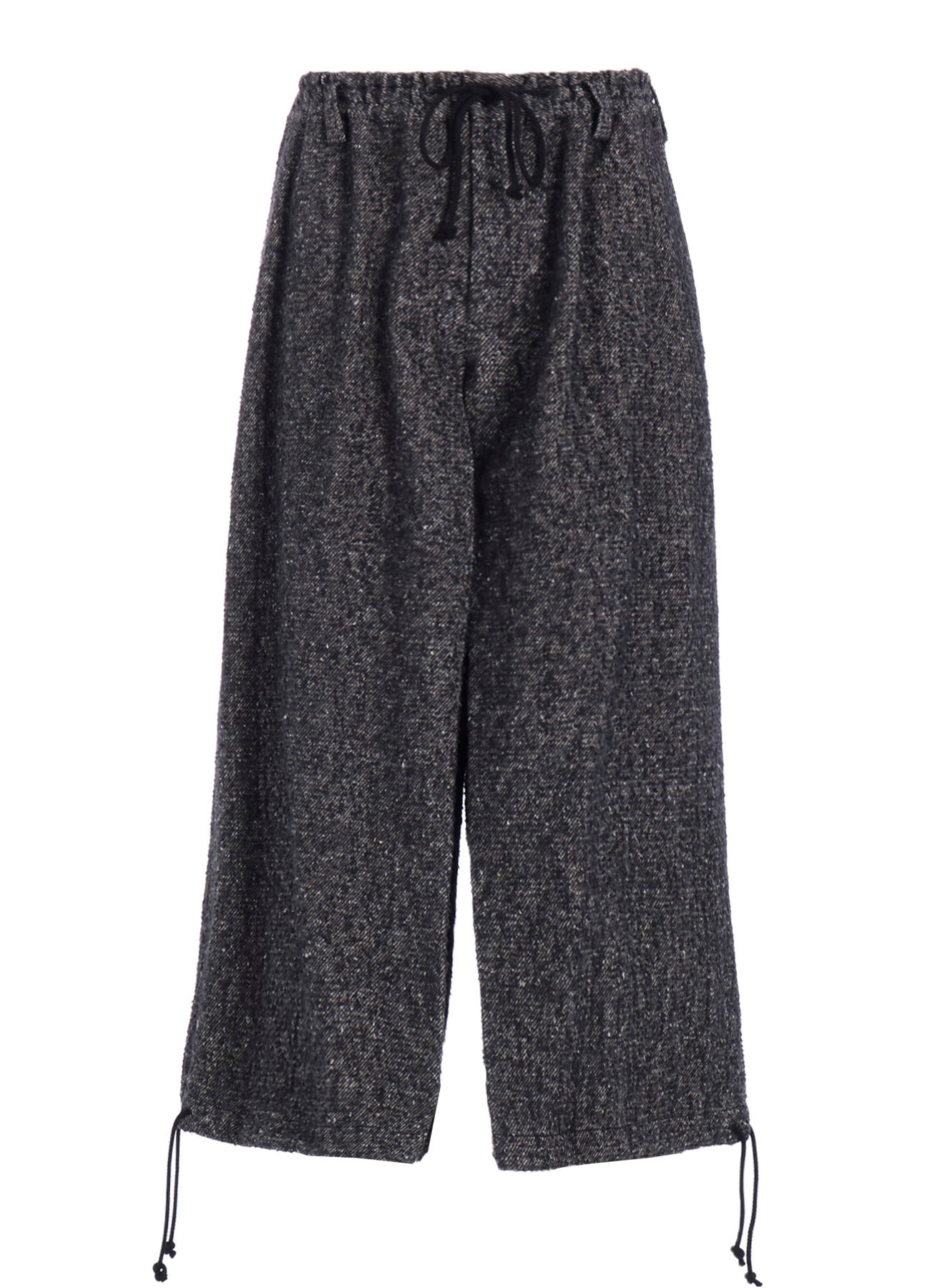 BRUSHED TWILL NEEDLE PUNCH ELASTIC HAKAMA PANTS