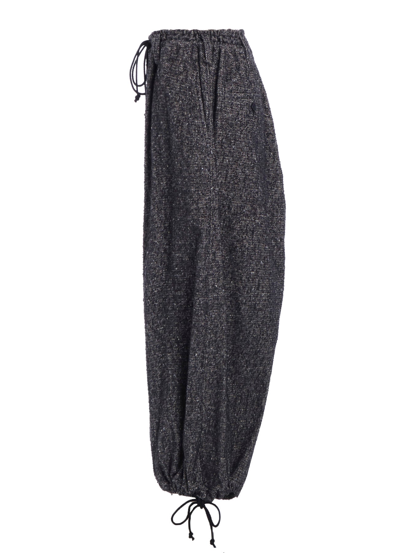 BRUSHED TWILL NEEDLE PUNCH ELASTIC HAKAMA PANTS