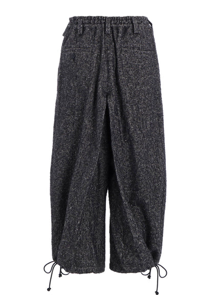 BRUSHED TWILL NEEDLE PUNCH ELASTIC HAKAMA PANTS