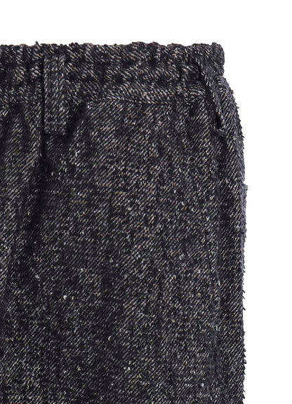 BRUSHED TWILL NEEDLE PUNCH ELASTIC HAKAMA PANTS