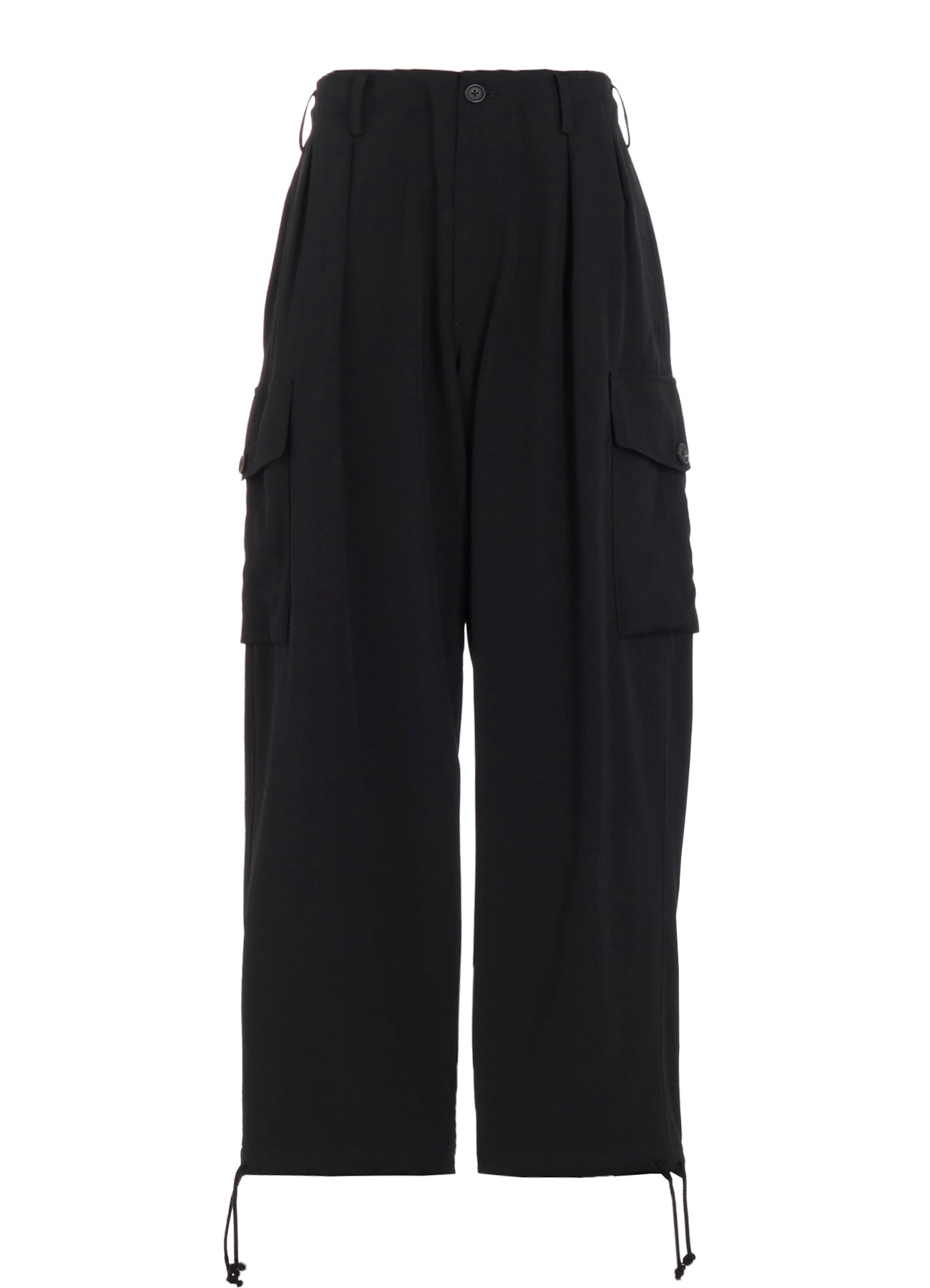 WASHER WOOL GABARDINE 2 TUCK CARGO PANTS
