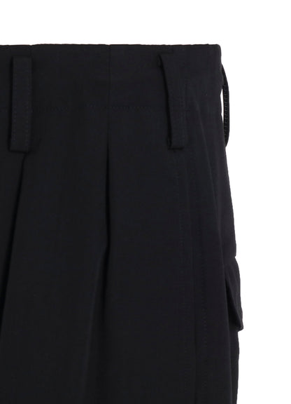 WASHER WOOL GABARDINE 2 TUCK CARGO PANTS