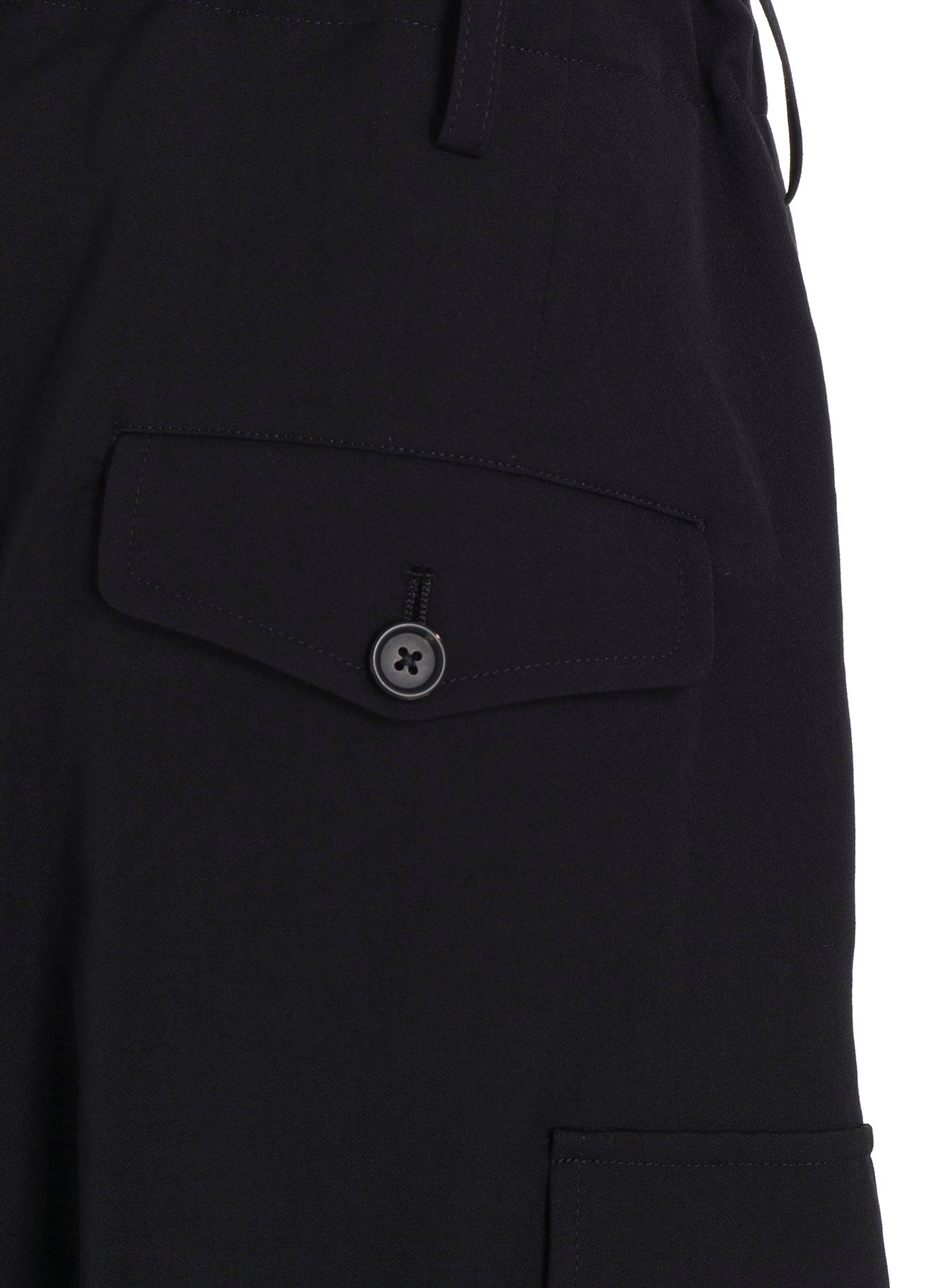 WASHER WOOL GABARDINE 2 TUCK CARGO PANTS