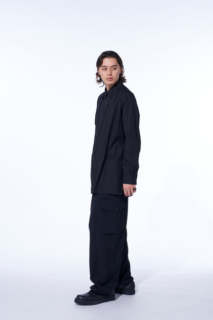 WASHER WOOL GABARDINE 2 TUCK CARGO PANTS