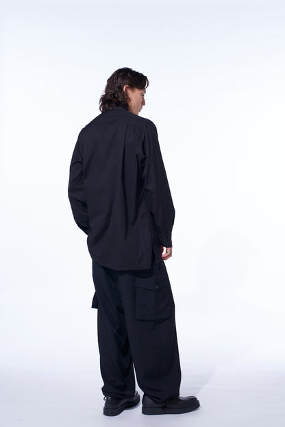 WASHER WOOL GABARDINE 2 TUCK CARGO PANTS