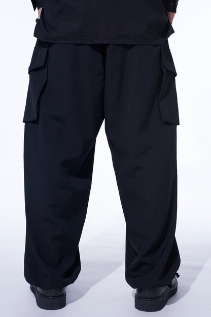 WASHER WOOL GABARDINE 2 TUCK CARGO PANTS