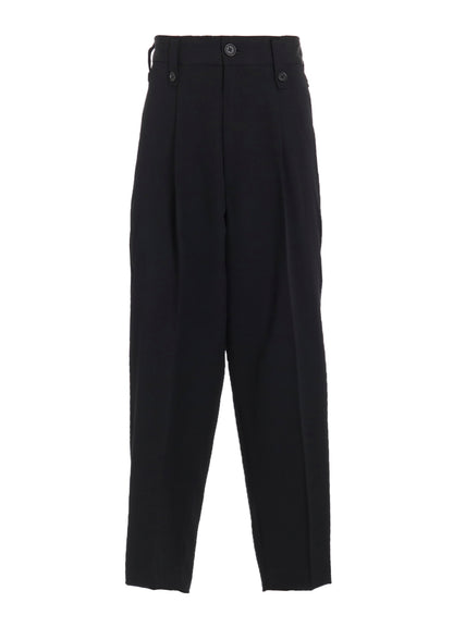 WASHER WOOL GABARDINE SKIRTED WRAP PANTS