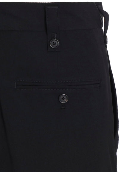 WASHER WOOL GABARDINE SKIRTED WRAP PANTS