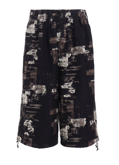 PATCHWORK CUT JACQUARD BALLOON PANTS
