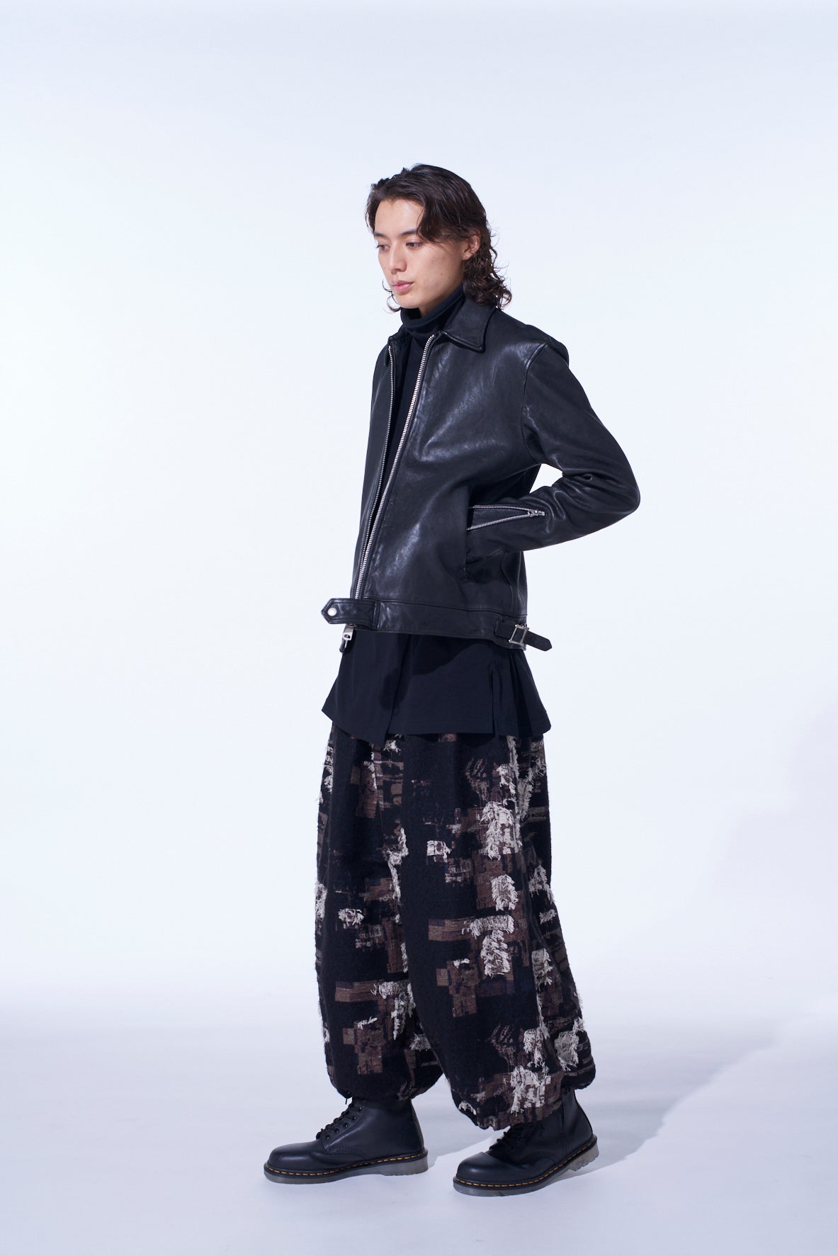 パンツ Yohji Yamamoto POUR HOMME Pants Jacquard PATCHWORK CUT JACQUARD BALLOON PANTS – THE SHOP YOHJI YAMAMOTO