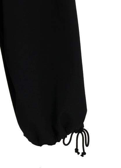 WASHER WOOL GABARDINE PRINT EMBROIDERY BALLOON PANTS