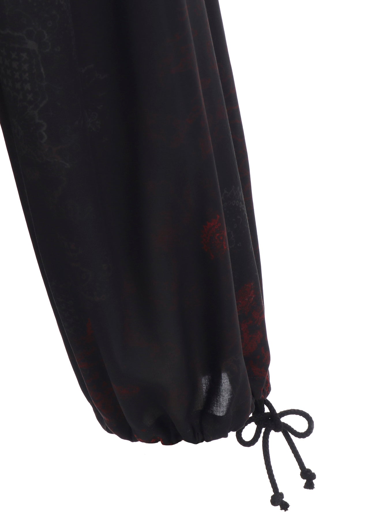 RAYON CRIMSON LACE PRINT BALLOON PANTS