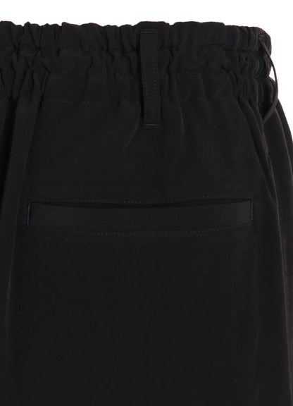 CREPE de CHINE SHIRRING WIDE PANTS