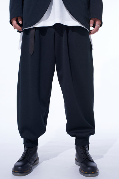 PE/SMOOTH TWO-TUCK RIB PANTS