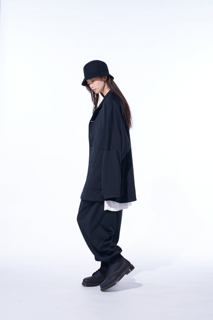 PE/SMOOTH TWO-TUCK RIB PANTS