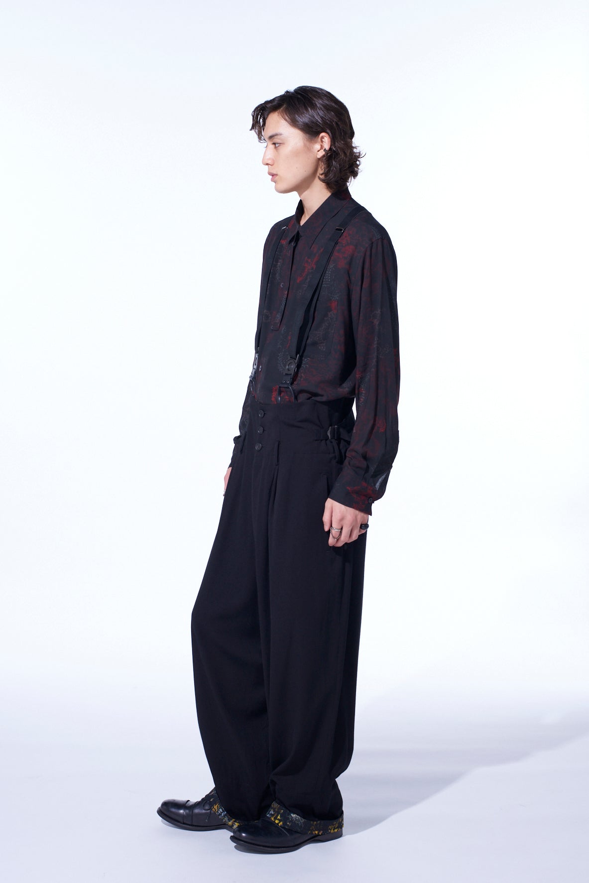 HIDDEN YELLOW INKGLEN FOLDOVER SUSPENDER PANTS