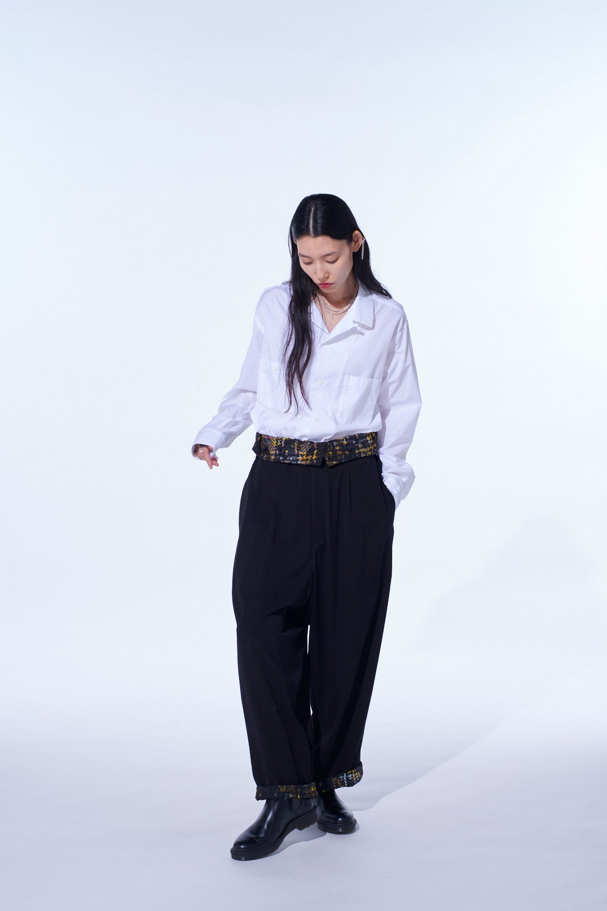 HIDDEN YELLOW INKGLEN FOLDOVER SUSPENDER PANTS