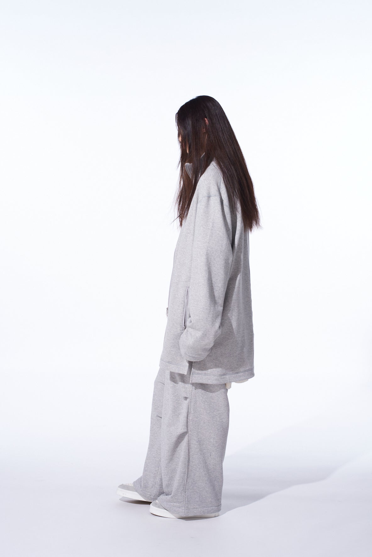 FRENCH TERRY TUCKED PANTS